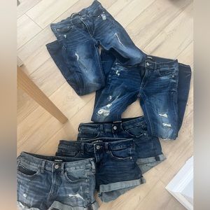 Express jeans and shorts